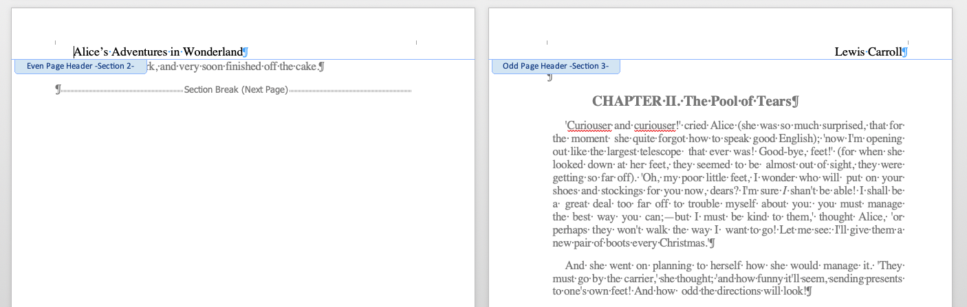 how do you make a header on microsoft word for mac that is last name plus page numbers